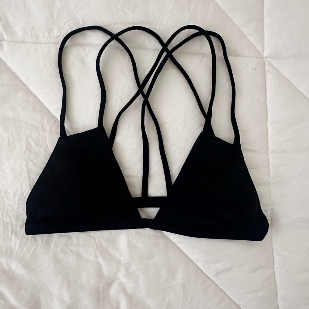 Women's Black Strappy bikini top